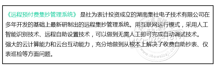 远程预付费集抄管理系统