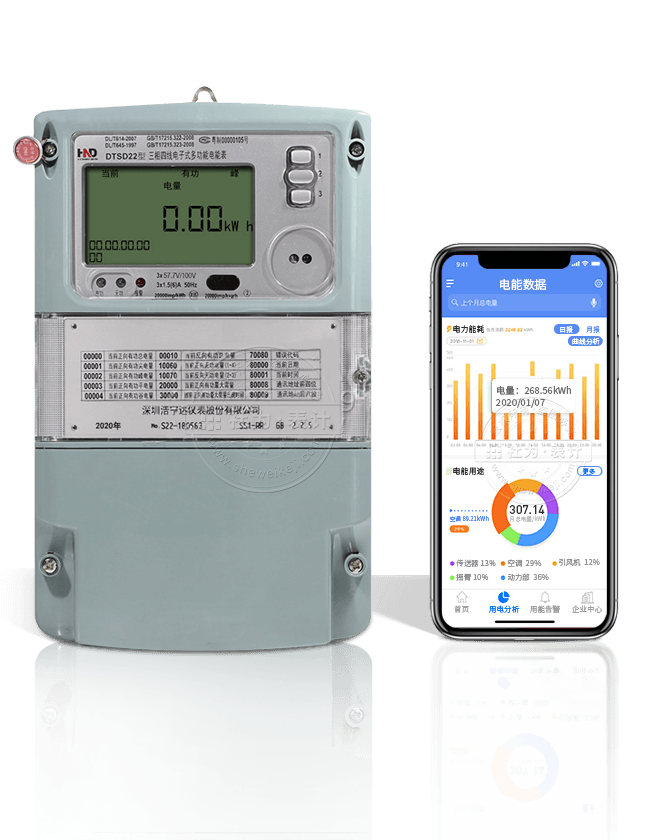 深圳浩宁达DTSD22三相四线电子式多功能电能表|电度表|电表